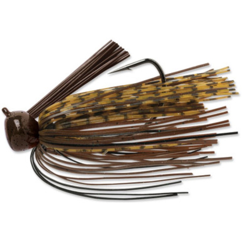 Terminator Weedless Football Jig – 1/2oz – Pumpkin Brown Black