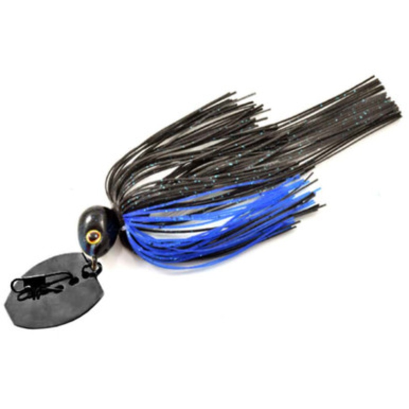 V&M Pacemaker Lightning Blade Jig – 1/2 oz. Black and Blue-Black Blade