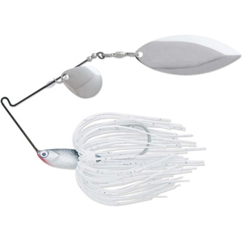 Terminator T38CW T1 Original Titanium Spinnerbait – Colorado/Willow Bright White Shad Nickel/Nickel