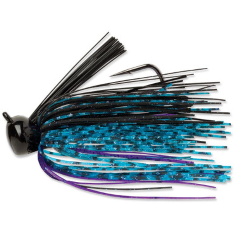 Terminator Weedless Football Jig – 1oz – Black Blue Purple