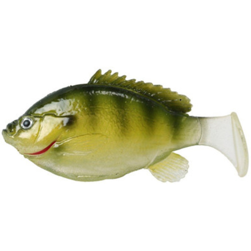 FishLab Bio Gill Weedless Soft Swimbait – 4-5/8in – Ghost Bluegill